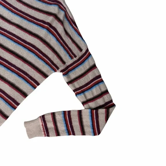 Free People Beach Wool Blend Road Trip Striped Pullover Sweater Women’s Size L - Picture 9 of 10